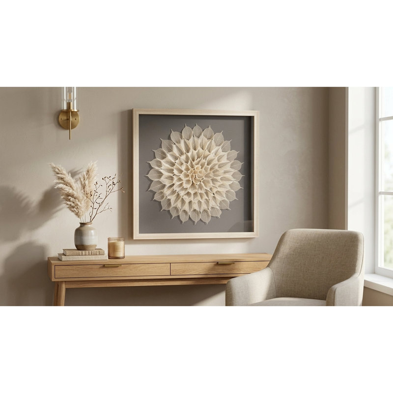 Bodhi Tree Leaves Blossom Shadow Box Wall Décor
