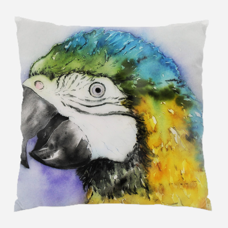 Coussin à jeté ara Raina, Microsuède, Intérieur