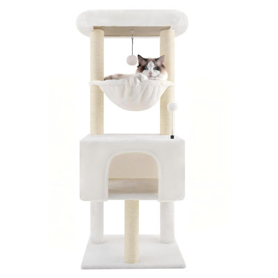 Arbre à chat 43,3 po avec abris pour chat Fashion Design, beige