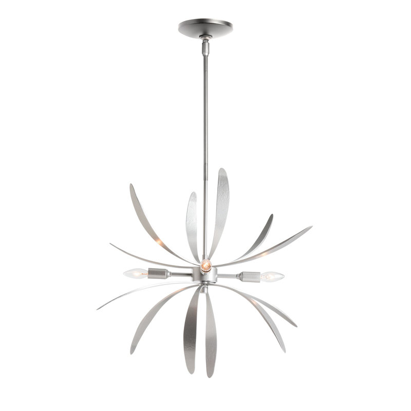 Lustre spoutnik 4 lumières Dahlia, Platine rétro
