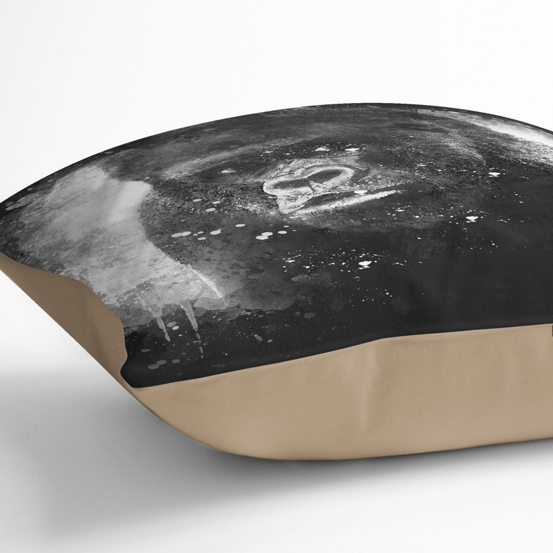 Square Throw Cushion, Stone, 40cm H x 40cm W x 15cm D