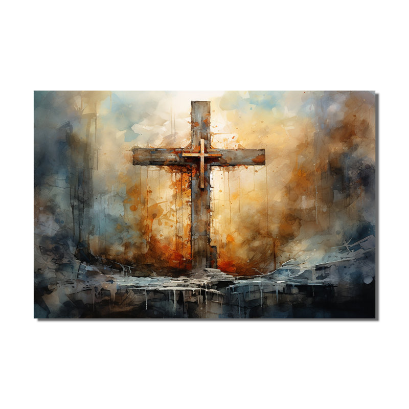 «Cross A Powerful Symbole» - reproduction d'art sur toile