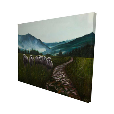 Sheep in the Countryside - Farmhouse Canvas for Home Decor
