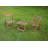 A foldable small outdoor leisure table and chair set with excellent materials includes 2 chairs and a rectangular table.