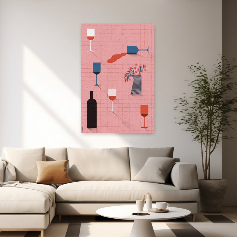 Art mural contemporain contemporain abstrait, H 60 po x l 40 po