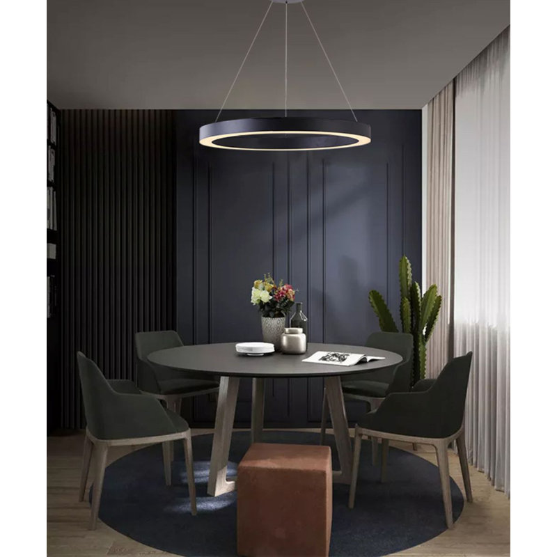 Luminaire suspendu moderne 1 lumière DEL, Noir