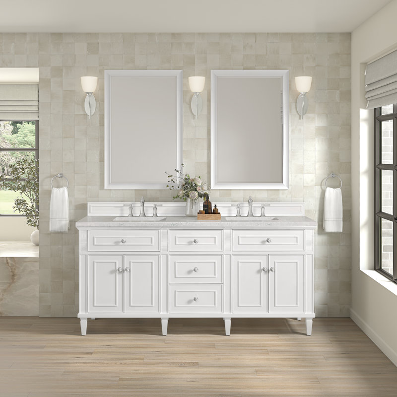 Lorelai 72'' W Double Vanity, Eternal Jasmine Pearl, Bright White