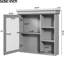 Armoire de salle de bain murale 28,21 "avec miroir, tablette ajustable, look moderne pour chambre à coucher 29,3" Medecine haute définition, petite salle de bain idéale-2090525863