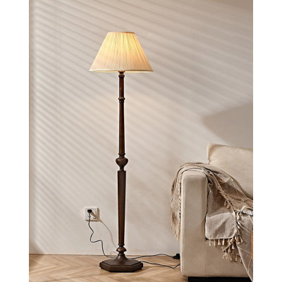 Vintage Hexagonal Base Wooden Accent Light