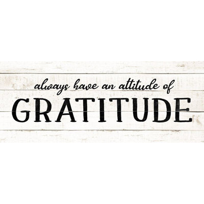 ArtDirect CAD Designs Gallery Wrapped Canvas Art Titled: Attitude Gratitude