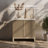 2 Door Sideboard Buffet Cabinet, Travertine Greige