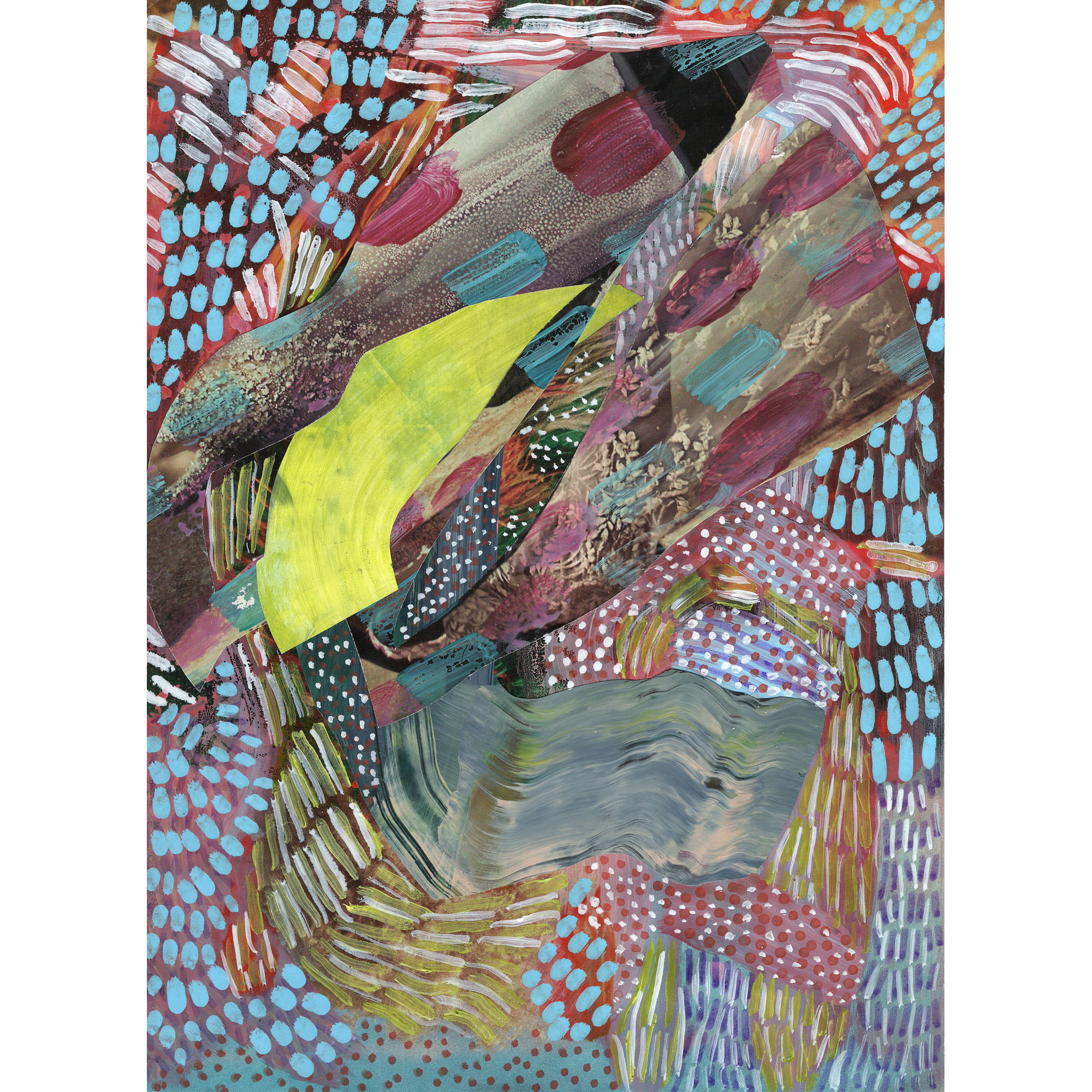 Long Before We Walked the Earth There Was Vinicunca by K'era Morgan, 40" H x 30" W, Black Paper Single Picture Framed, White