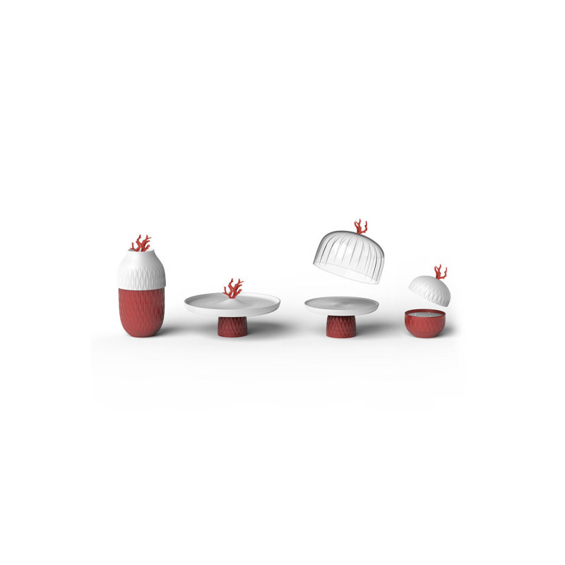 Plateau à gâteaux corail