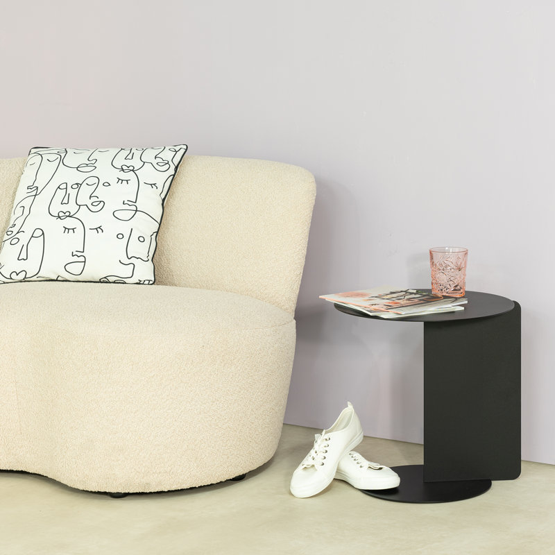 SALSA Pedestal End Table, Black