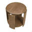 Table de bout ronde avec tablette ouverte