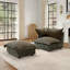 Upholstered Armchair with Footstool-1127813410
