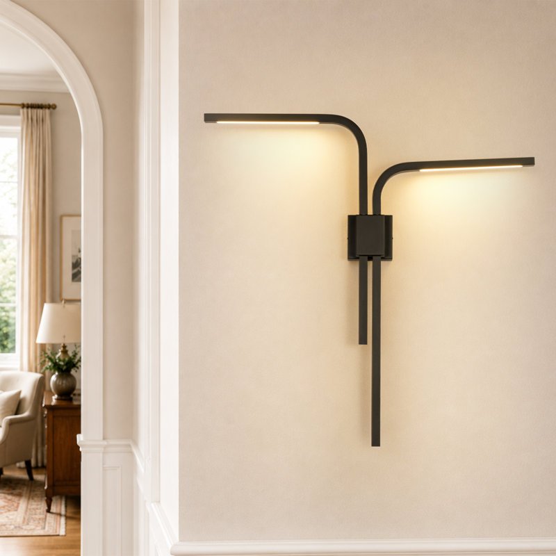 Modern LED Light Adjustable Task Wall Sconce, Matte Black