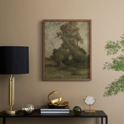 «Vintage Landscape CLxxiv», reproduction encadrée - bois massif
