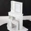 Petit meuble-lavabo 29,2 po avec tabouret de bureau et tabouret-213689739