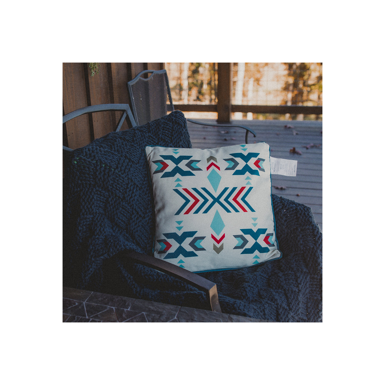 Chess Hand Knitted Solid Textured Chess Pattern Soft Throw Blanket, Navy, 60" L x 50" W