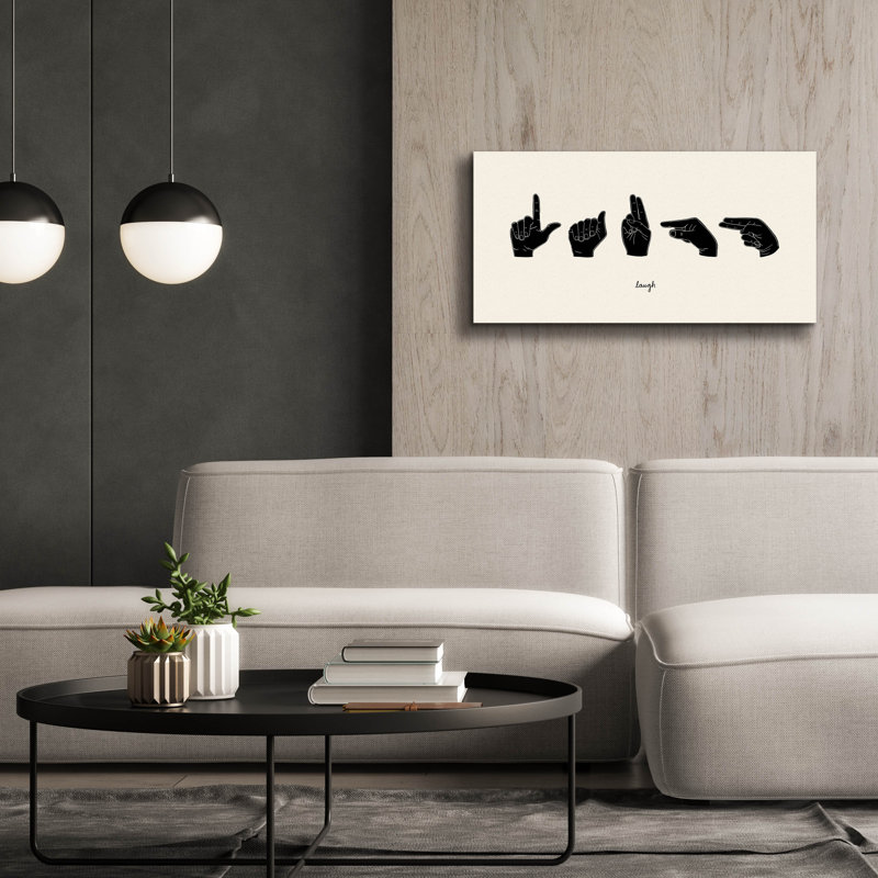 Toile épique Graffiti «Sign Langage 3» par Emma Scarvey, 40 po x 20 po