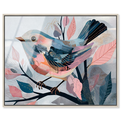 "Collage Flight", reproduction d'art acrylique encadrée par Art Remedy, cadre argenté, 24 x 20