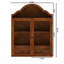 Vintage Rustic Distressed Solid Wood Wall Cabinet with Elegant Wave Top-1653248745