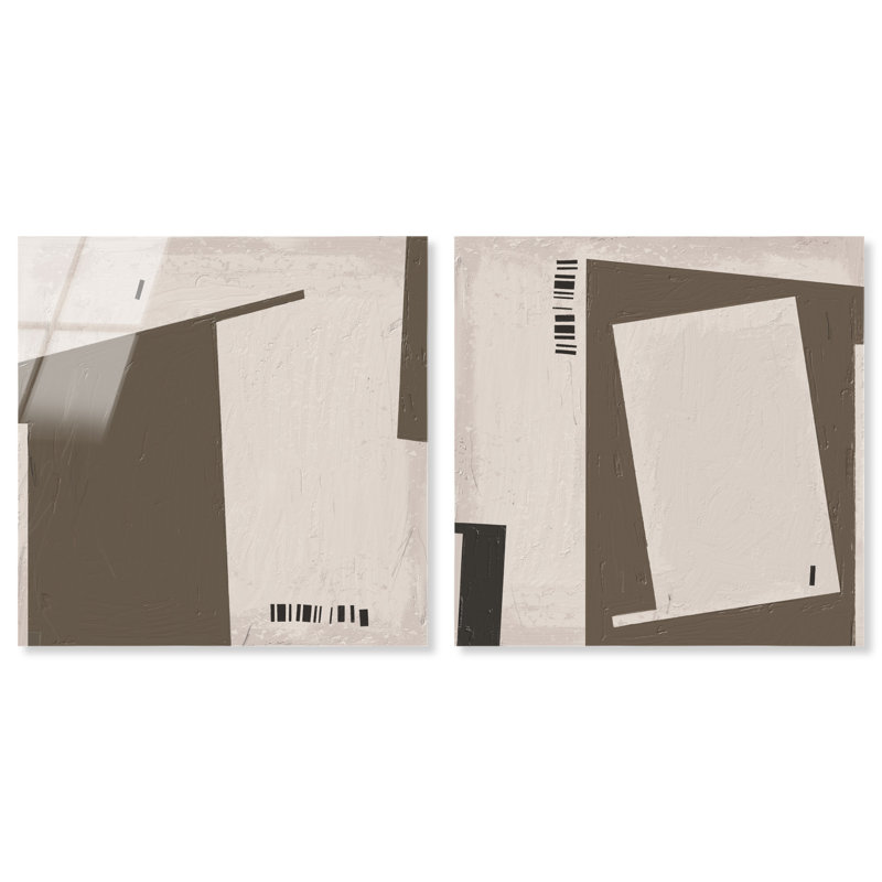 Structural Set High-Gloss Frameless Acrylic Glass Wall Art Abstract Print by Oliver Gal, Ready to Hang, 12 x 12, 40"H x 40"W