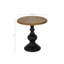 Table d'appoint ronde avec plateau en bois de noyer récupéré et placage de frêne, base noire fabriquée à la main, assemblage requis, placage de base douteux de 22,22 po de diamètre x H 23 po