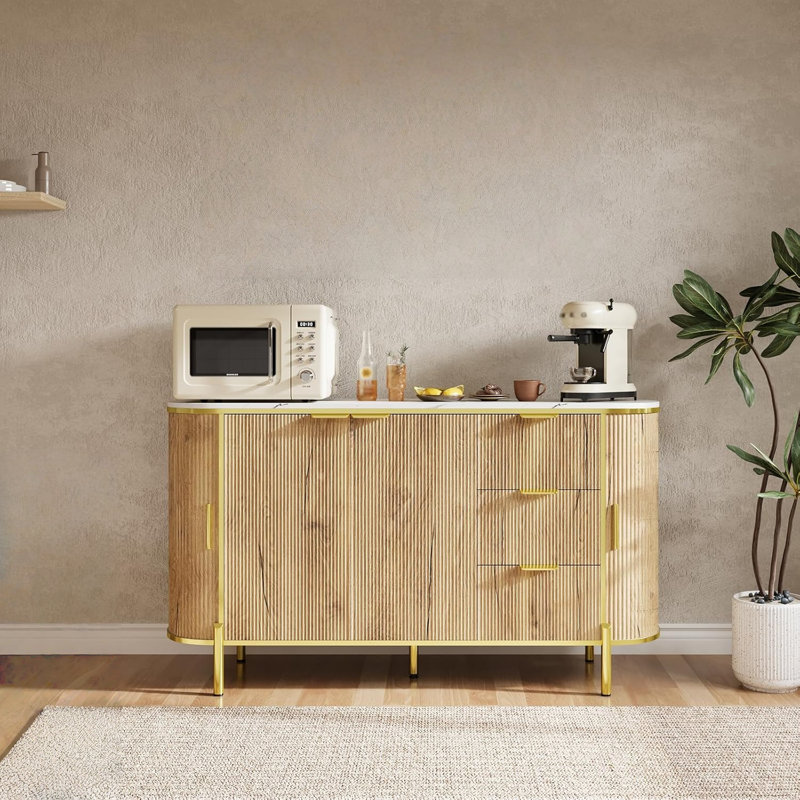 149.6cm Sideboard, Brown/White