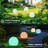 Solar Powered LED Globe Light - 12 Inch Dimmable Outdoor Table Lamp With Remote, 16 RGB Colours, Waterproof Design For Patio, Garden, Yard, Beach, Pathway, Nursery Decor