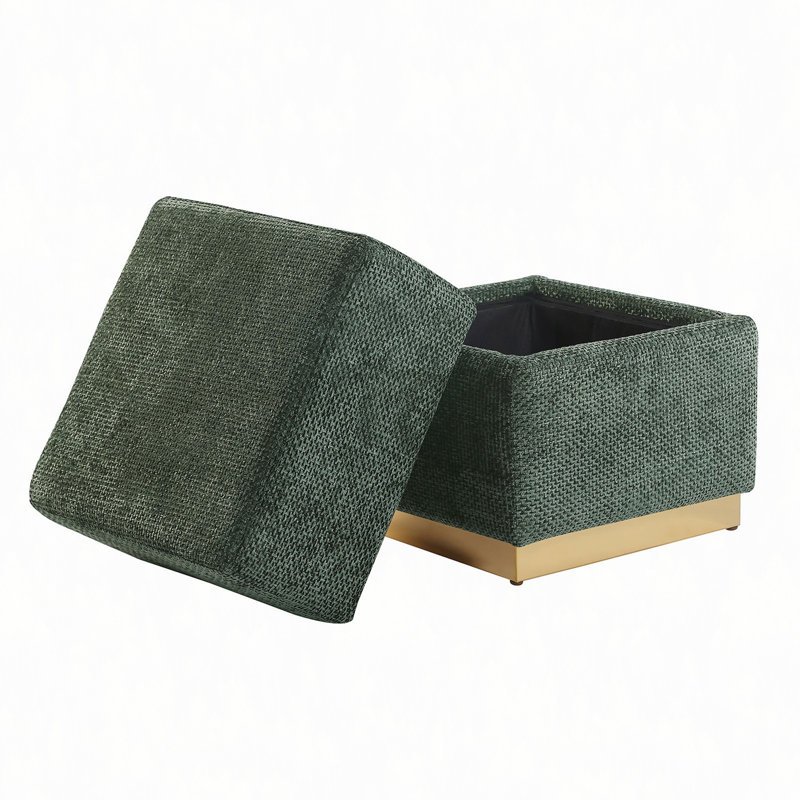 Tabouret à compartiments de style contemporain avec compartiment de rangement contemporain en acier inoxydable