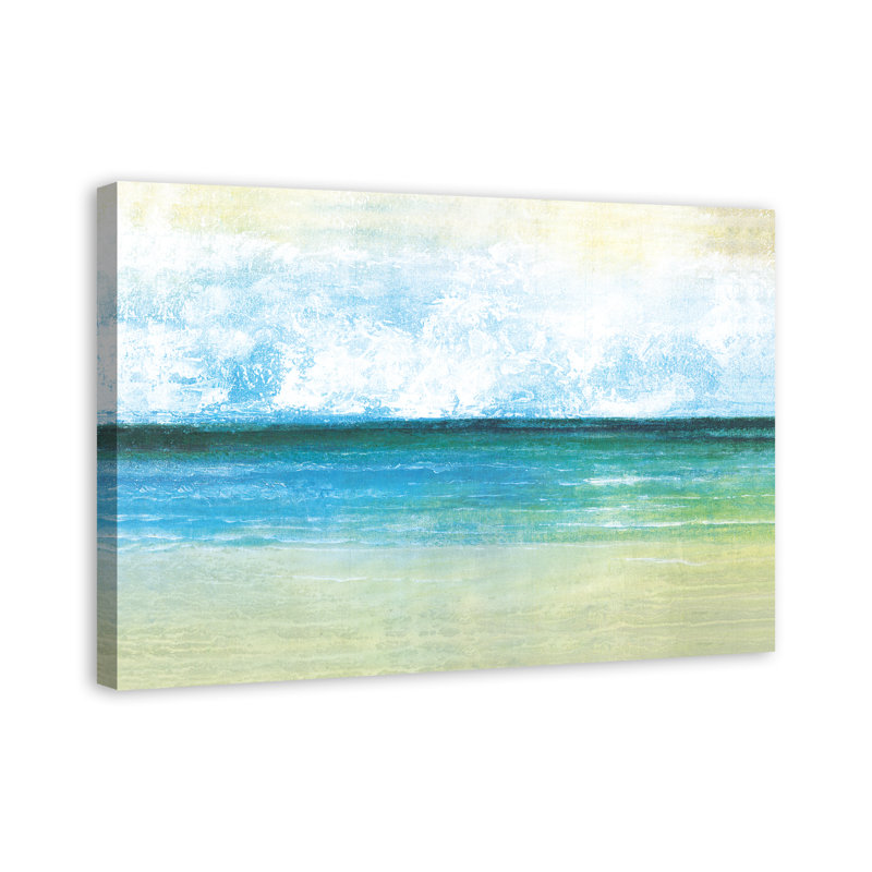 Sandy Ocean - Print on Canvas, 24" H x 36" W, Wrapped Canvas