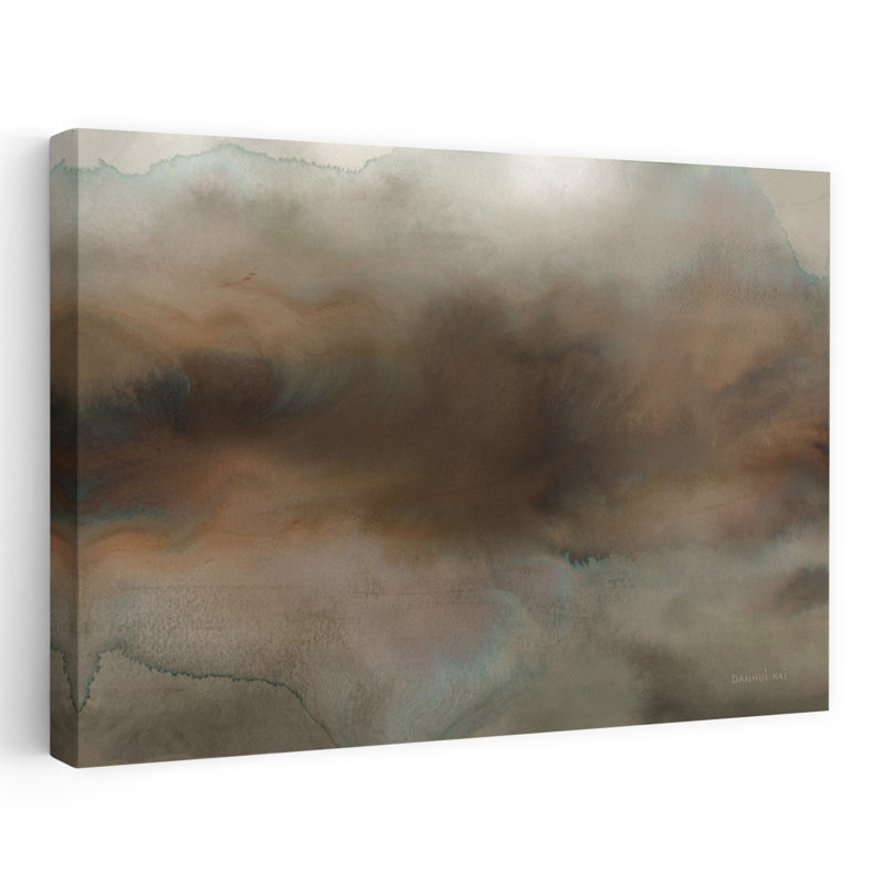 Terre Abstraite II Paysage abstrait contemporain Nature - Impression d'art mural, H 16 po x l 24 po