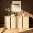 31.5" Modern Sideboard Buffet Cabinet With Metal Accents & Soft-Close Doors-490049622