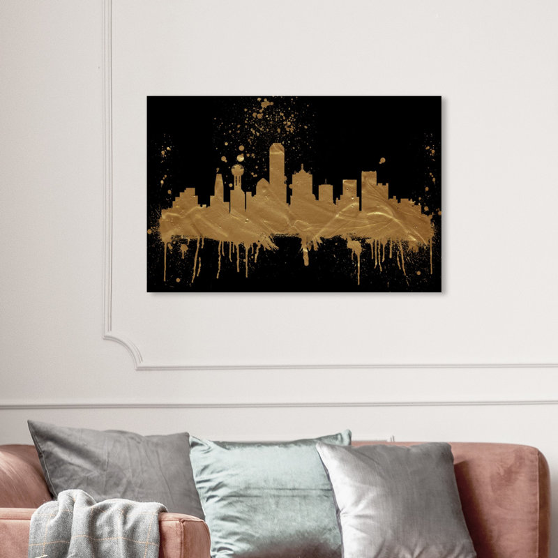 « dallas horizon », peinture sur toile, H 24 po x l 36 po x P 1,5 po
