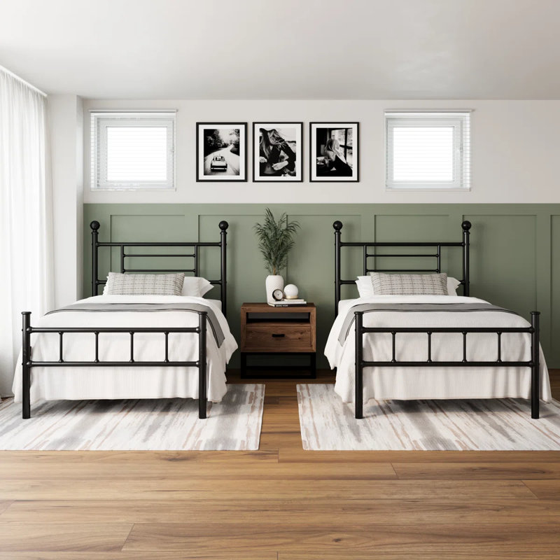 14" Platform Bed Frame,Heavy Duty Metal, No Box Spring Needed, Noise Free, Twin XL