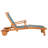 London Outdoor Eucalyptus Wood Chaise Lounge-1860210303