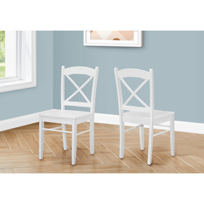 Chaise de salle à manger, ensemble de 2, côté, cuisine, salle à manger, pieds en bois, transitionnel
