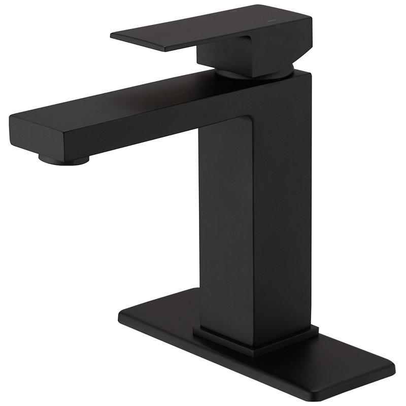 Robinet de salle de bain à un trou, Noir mat