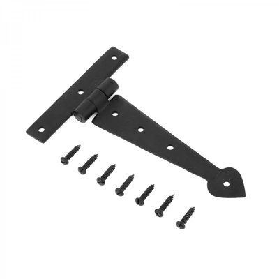 Black Iron T Strap Hinge 6 Inches Decorative Arrow Tee Hinge Cabinet Door Or Gate Hinge