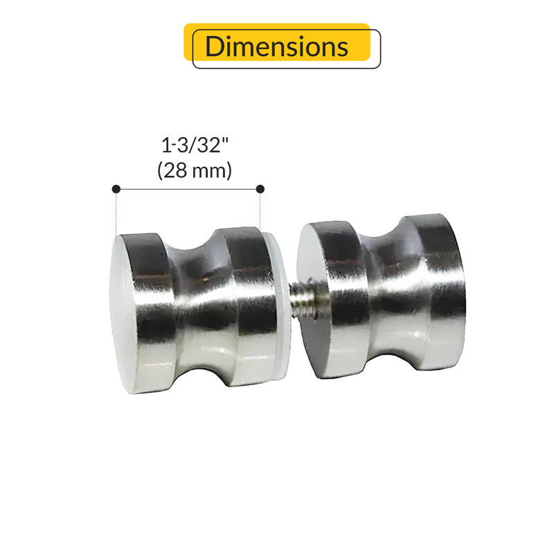 Poignée de porte de douche Brixwell 22-254bnk, finition nickel brossé, Nickel brossé