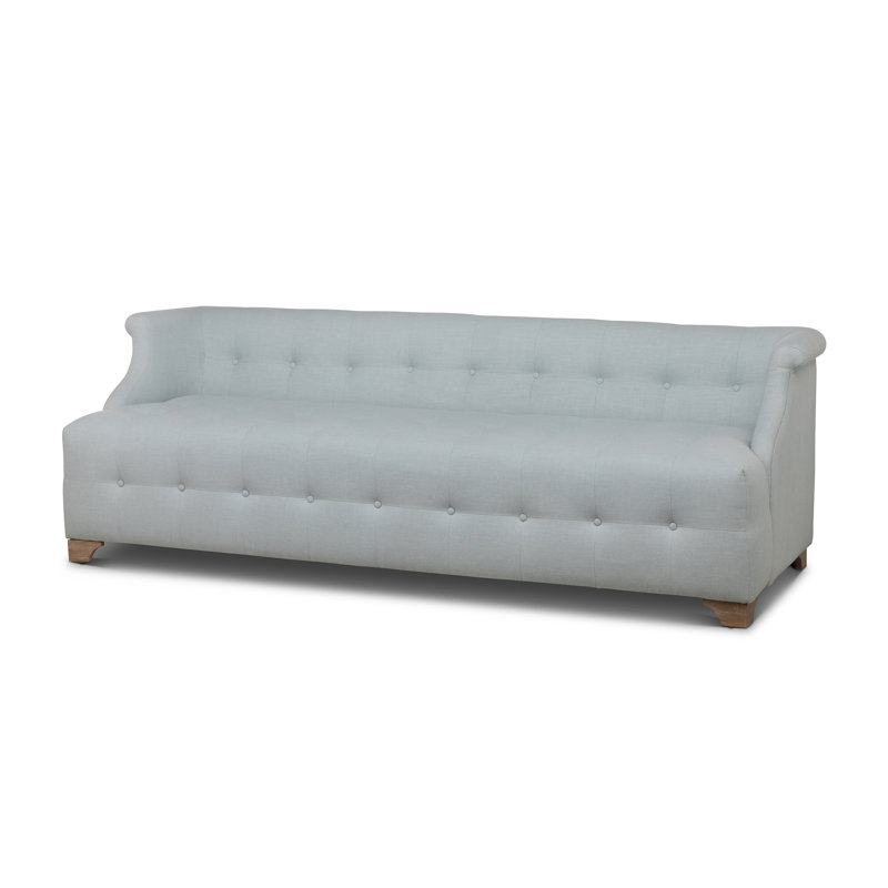 Scroll Arm Sofa, Putty, Serene Sky, Driftwood