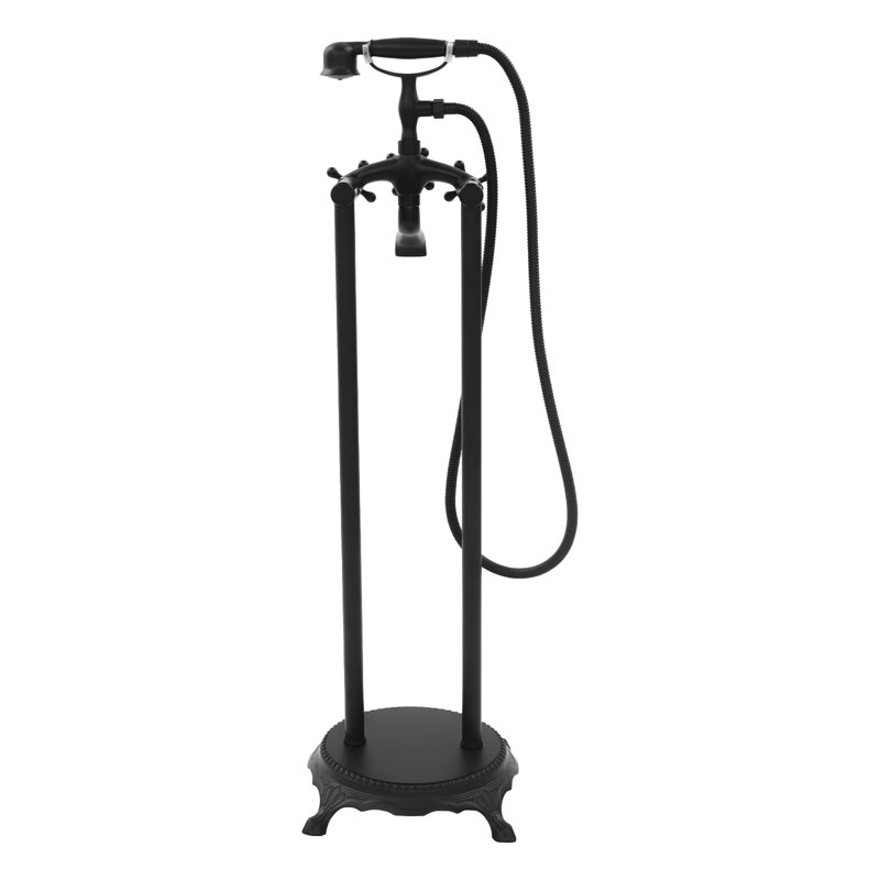Floor-Mounted Tub Filler, Black