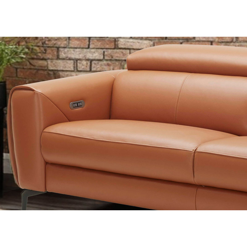 Milan Upholstered Power Recliner, Caramel