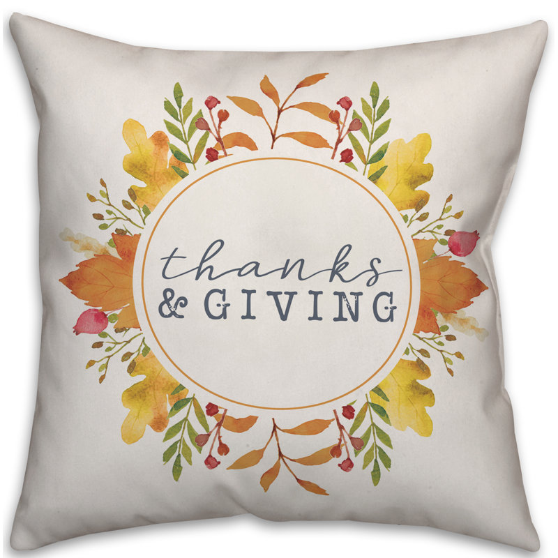 Floral Throw Pillow, 18" x 18"