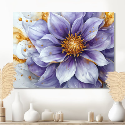 Modern Burst Of Dahlia II - Dahlia Print On Metal