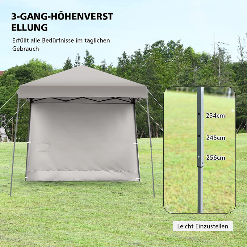 Alheide 3m x 3m Iron Party Tent, Grey