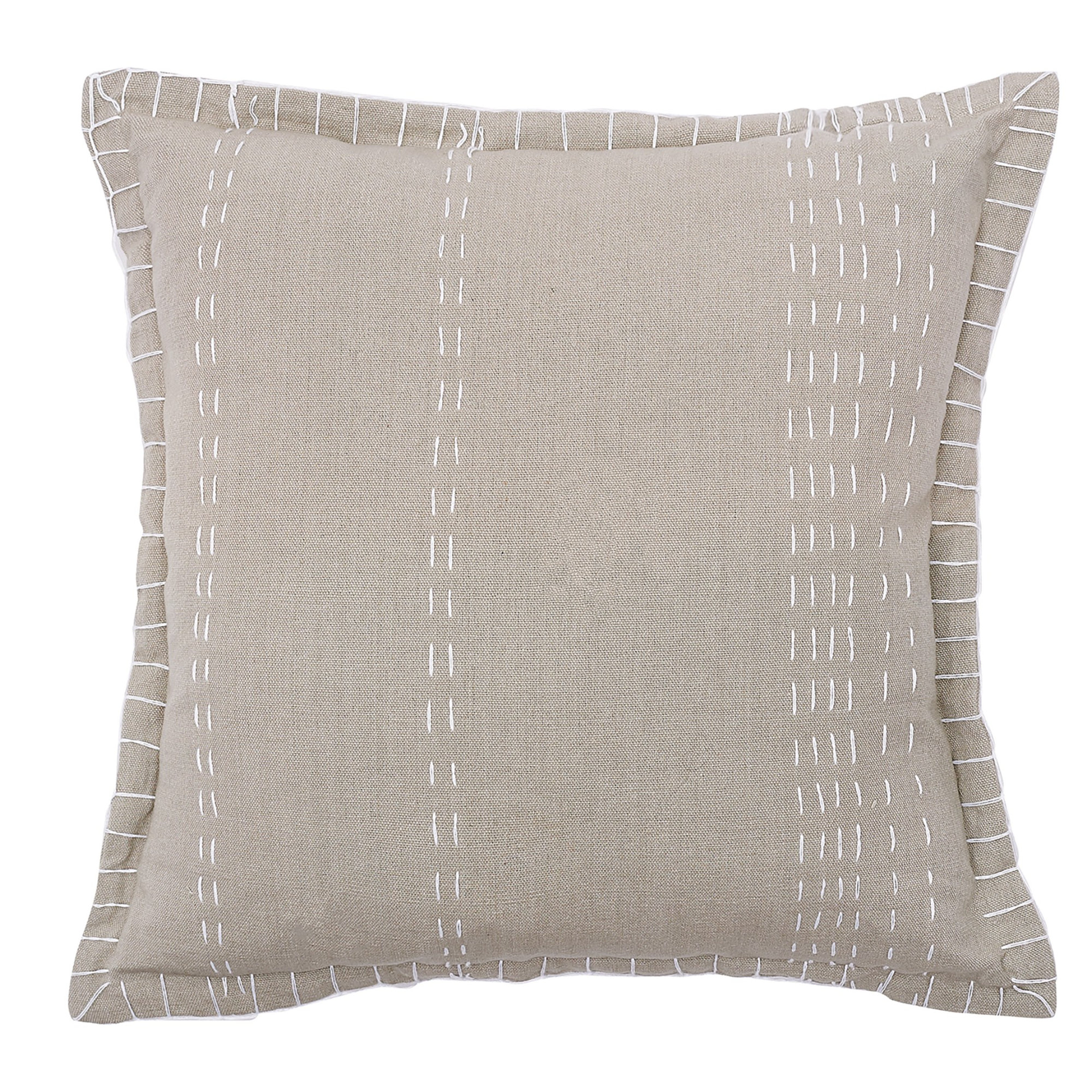 Roseville Cotton Throw Pillow Cover & Insert, Dune