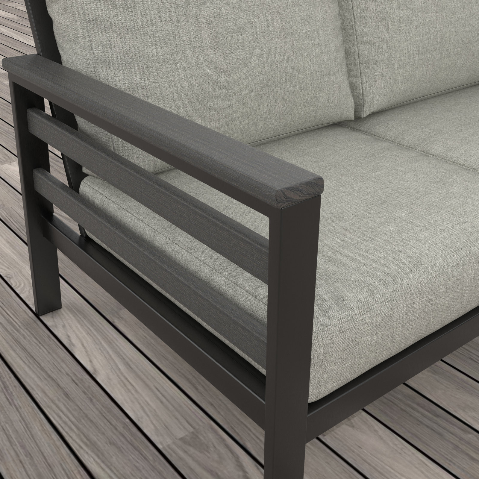 Townsend 7-Person Patio Seating Group, Canvas Granite, Gray